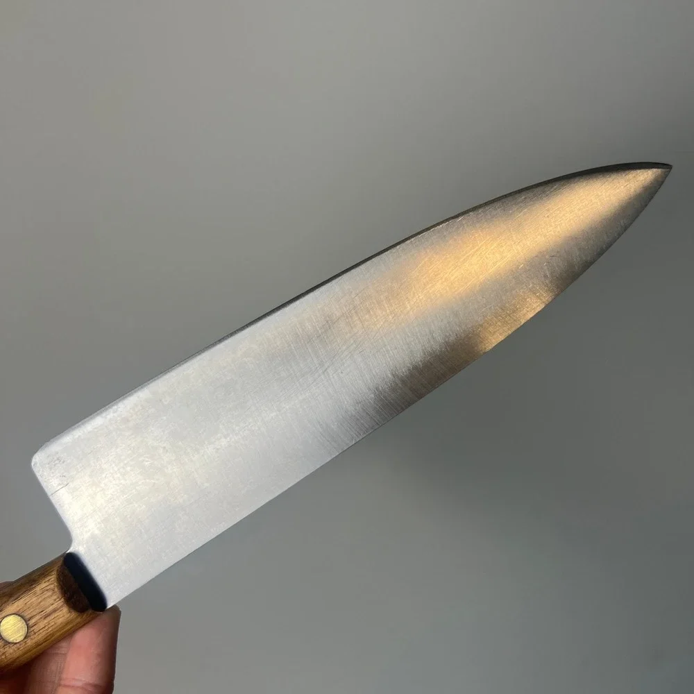 Chicago Cutlery 42S Chef Knife 8 Inch Brown Walnut Wood Handle Vintage